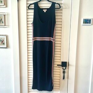 Brooks Brothers Navy Dress with Red and White Stripe